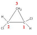 Estrutura do 1,2-diclorociclopropano