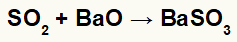 Equação representando a formação do sulfito de bário.