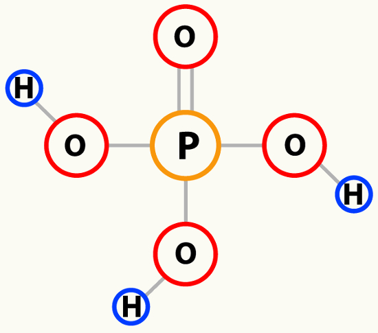  Fórmula estrutural do H3PO4