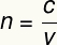 Fórmula para calcular o índice de refração