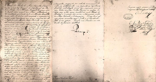 Decreto de abertura dos portos às Nações Amigas, assinado por D. João
