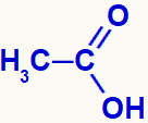 Fórmula estrutural do ácido acético