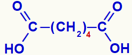 Fórmula estrutural do ácido adípico