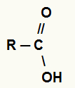 Fórmula estrutural de um ácido carboxílico qualquer