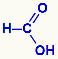 Fórmula estrutural do ácido fórmico