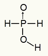 Fórmula estrutural do ácido hipofosforoso