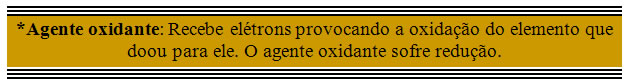 Conceito de agente oxidante.