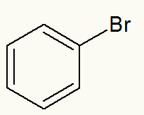 Fórmula estrutural do Brometo de fenila