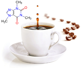 A cafeína presente no café é um alcaloide