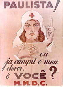 Cartaz convocando as mulheres paulistas para a Revolução de 1932