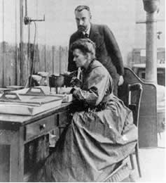 Casal Curie em suas pesquisas e estudos sobre a radioatividade