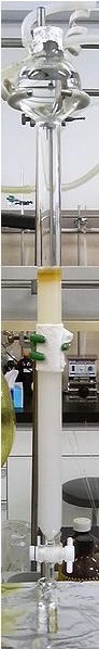 Cromatografia em coluna de tubo aberto empacotada com sílica-gel