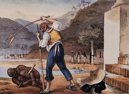 Escravidão no Brasil. Imagem do tratamento dado aos escravos