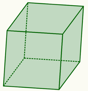 O cubo apresenta seis faces quadradas e congruentes