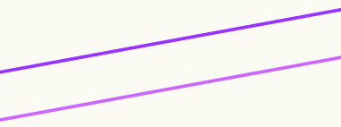 Ilustração de uma parte de duas retas paralelas