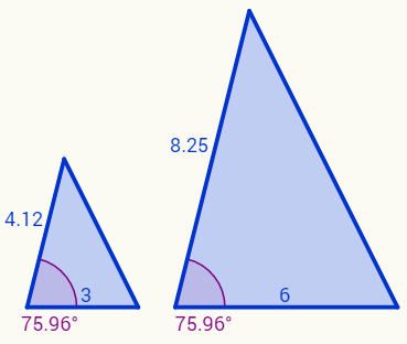 Triângulos que possuem dois lados proporcionais e um ângulo congruente