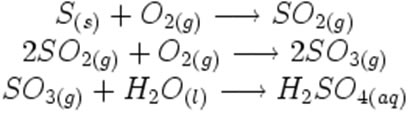 Exemplos de equações químicas com símbolos de estados físicos das substâncias