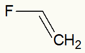 Fórmula estrutural do Fluoreto de vinila