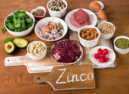 Exemplos de alimentos ricos em Zinco