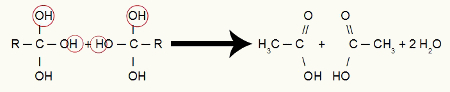 Estrutura de um produto final de uma oxidação energética de um alcino