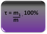 Fórmula matemática da porcentagem em massa de uma solução