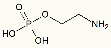 Fórmula estrutural da fosfoetanolamina