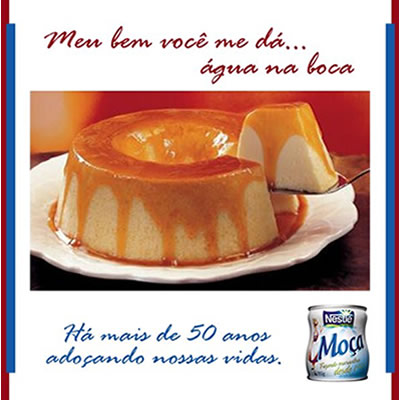 Imagem referente à campanha publicitária do Leite Moça da Nestlé