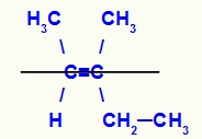 Fórmula estrutural de um isômero E
