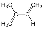 Fórmula estrutural do isopreno