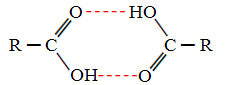 Ligações de hidrogênio entre ácidos carboxílicos