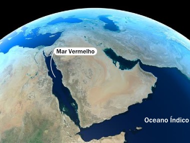 O Mar Vermelho é uma extensão do Oceano Índico