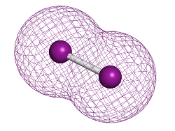 Molécula diatômica de iodo