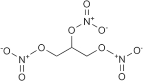 Fórmula estrutural da nitroglicerina
