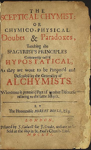 Ilustração do livro “O Químico Cético” (1661), de Robert Boyle