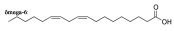 Molécula de ácido linoleico – ômega-6