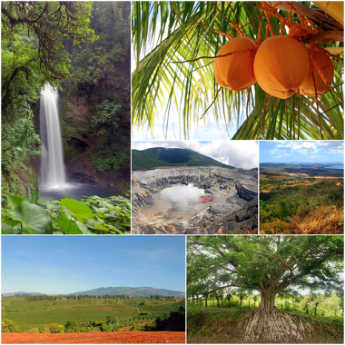 Imagens das paisagens naturais da Costa Rica, com grande potencial turístico