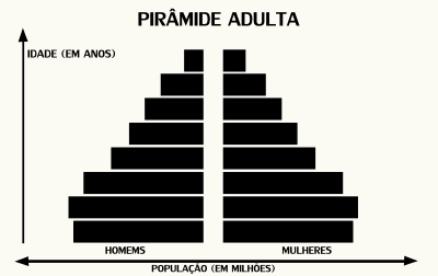Exemplo de pirâmide adulta