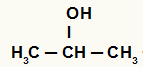 Fórmula estrutural do propan-2-ol