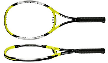A raquete é simétrica