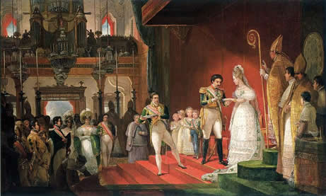 Debret pintou também ocasamento de Imperador Dom Pedro I