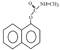 Fórmula do inseticida Sevin (1-naftol-N-metilcarbamato)