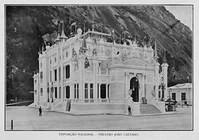 Teatro João Caetano, durante a Exposição Nacional do Rio de Janeiro, em 1908