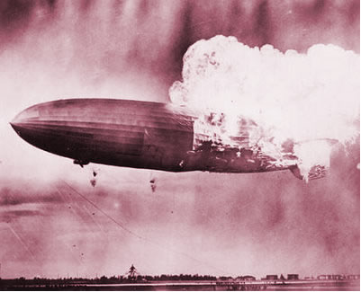 Em 1937 o zeppeling Hindemburg explodiu porque suas câmaras de gás continham gás hidrogênio